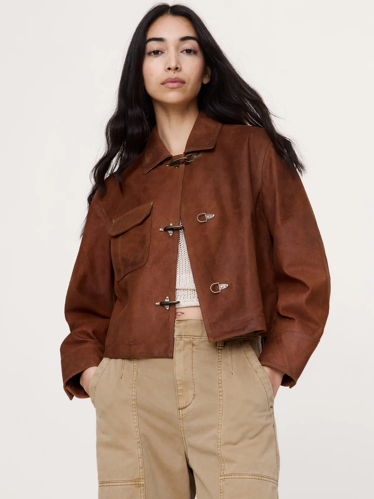 Textured Suede Jacket by Banana Republic