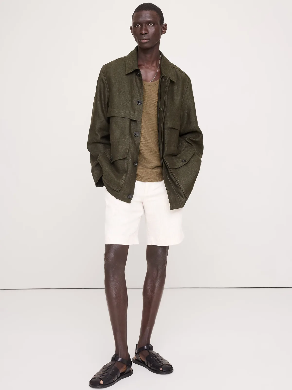 Linen Canvas Utility Jacket by Banana Republic