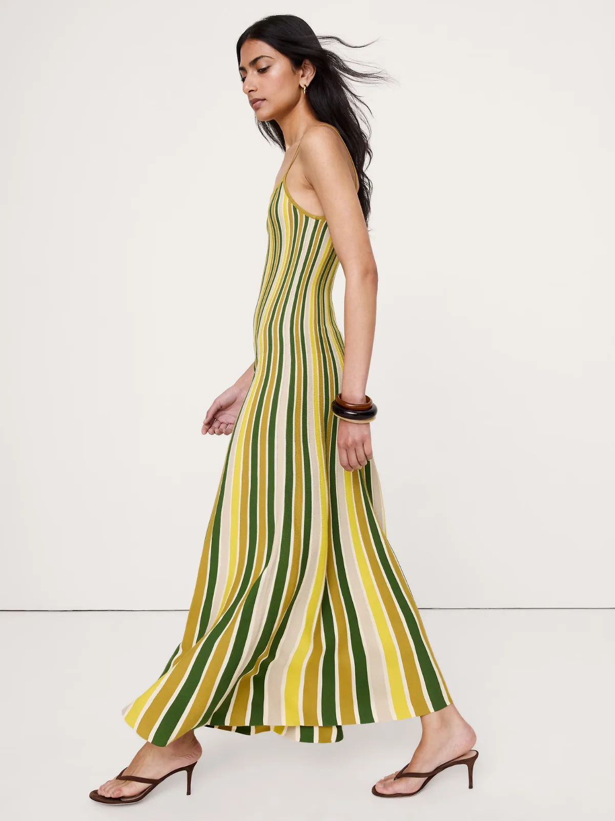 Sculpted Stripe Maxi Dress by Banana Republic