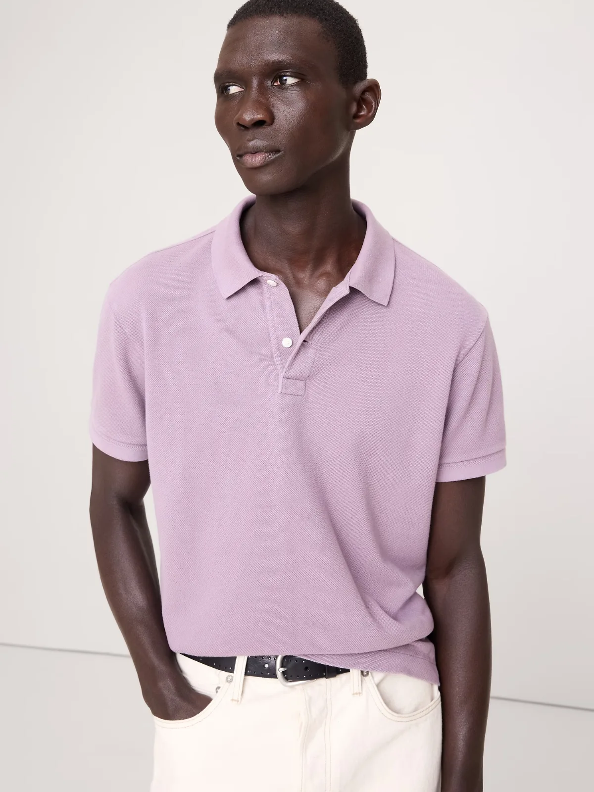 Cotton Pique Polo Shirt by Banana Republic
