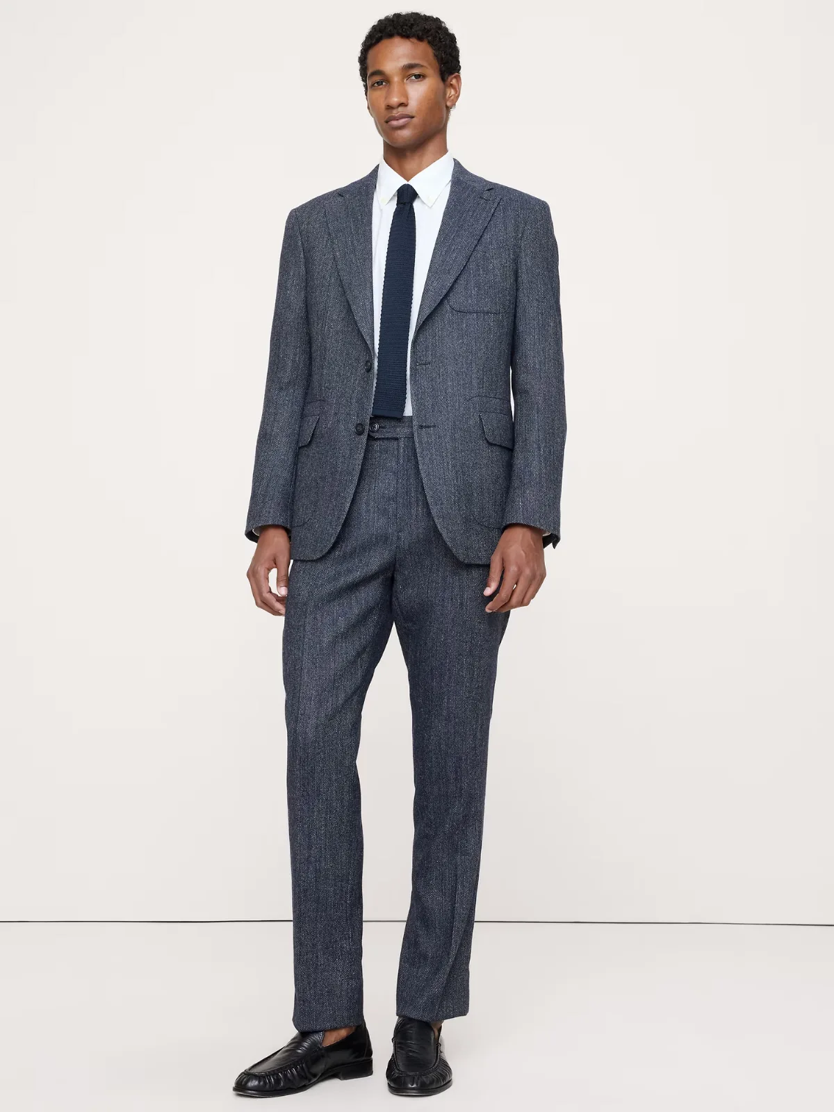 Tailored Slim Italian Herringbone Suit Pant by Banana Republic