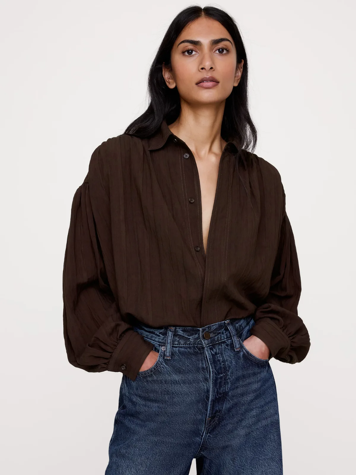 Oversized Textured Tunic by Banana Republic