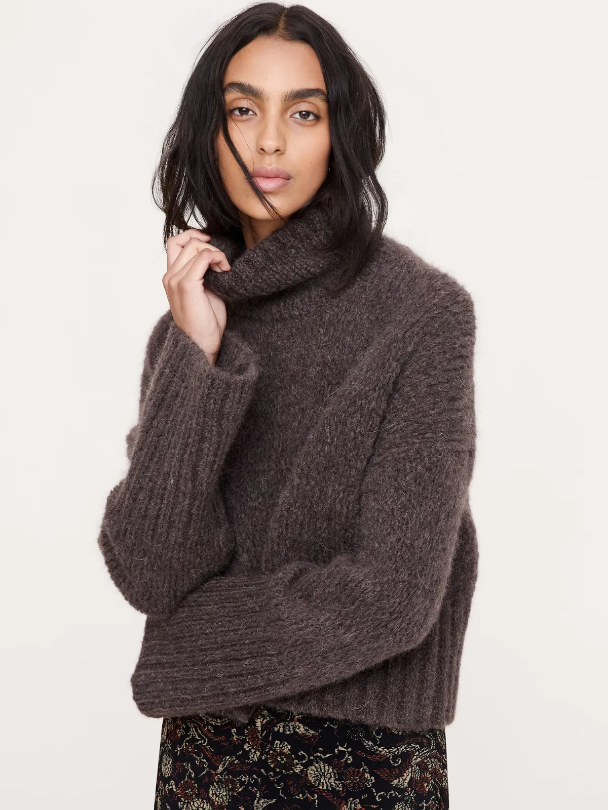 Italian Alpaca-Blend Cropped Sweater by Banana Republic