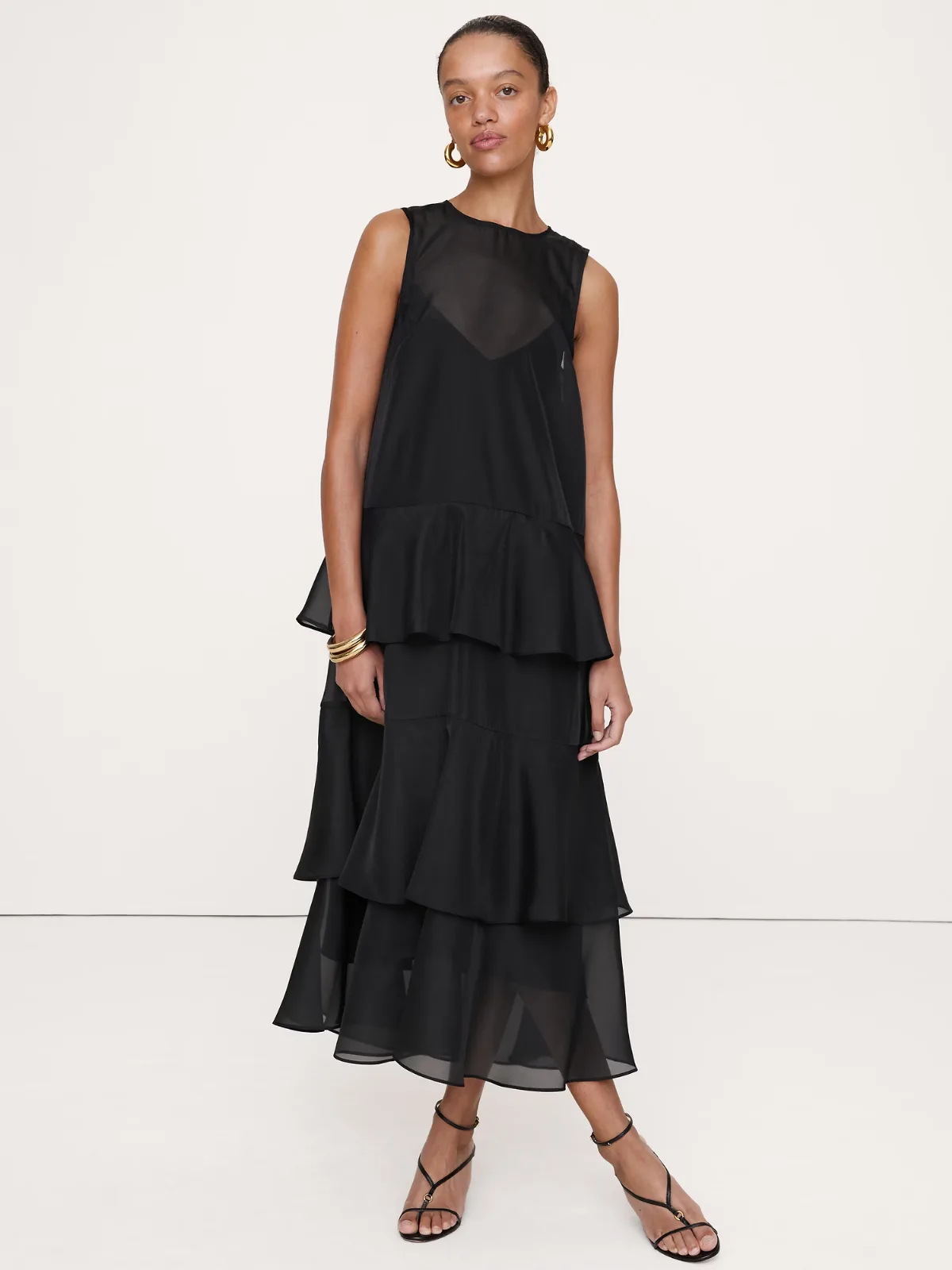 Organza Tiered Maxi Dress by Banana Republic