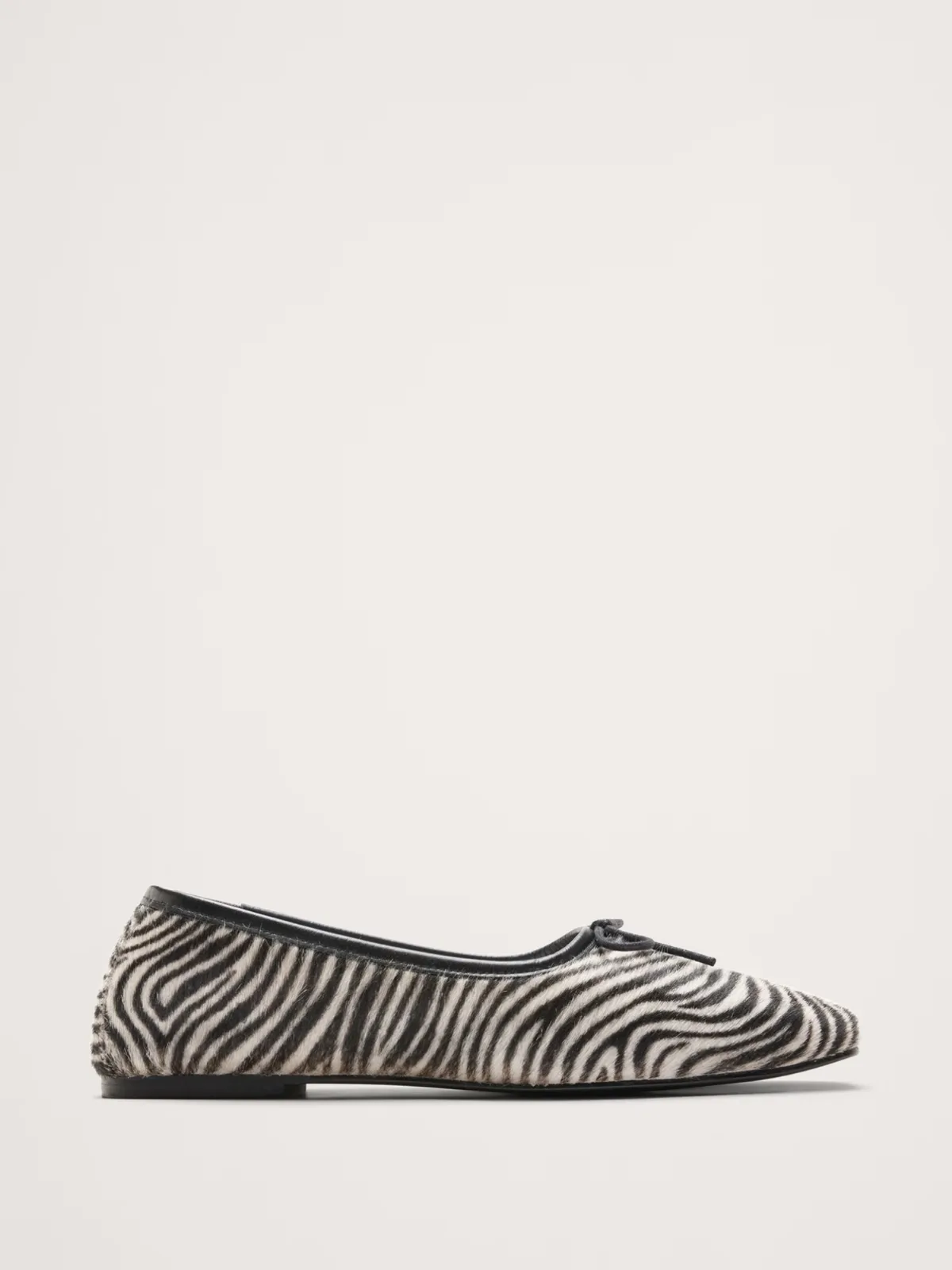 Jada Zebra Square-Toe Ballet Flat by Freda Salvador by Banana Republic