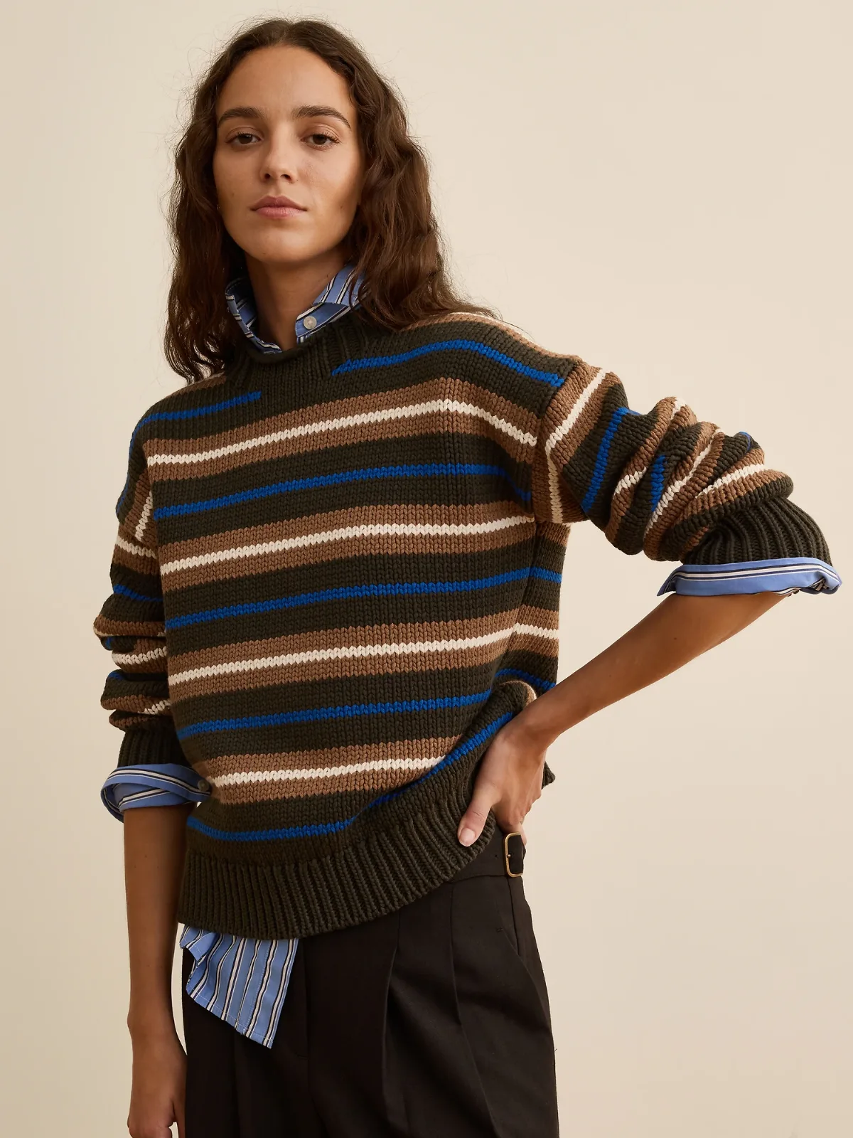 Banana Republic x La Ligne the Cotton Crew-Neck Sweater by Banana Republic