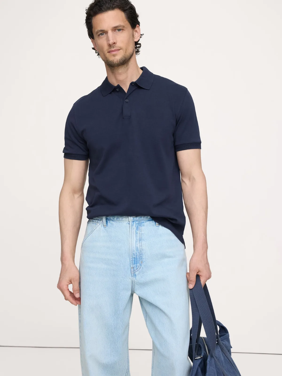 Luxury-Touch Polo Shirt by Banana Republic