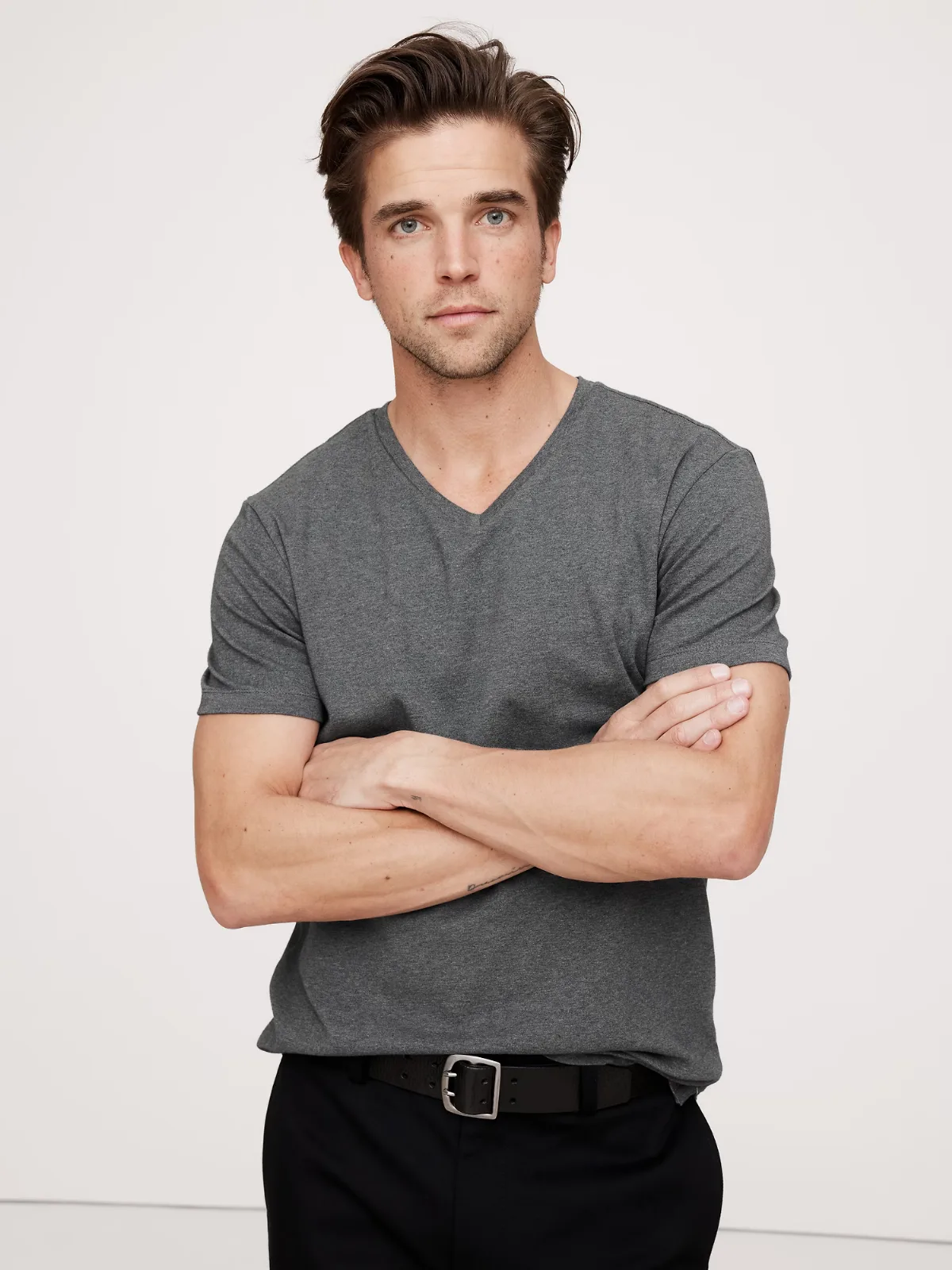 Luxury-Touch V-Neck T-Shirt by Banana Republic
