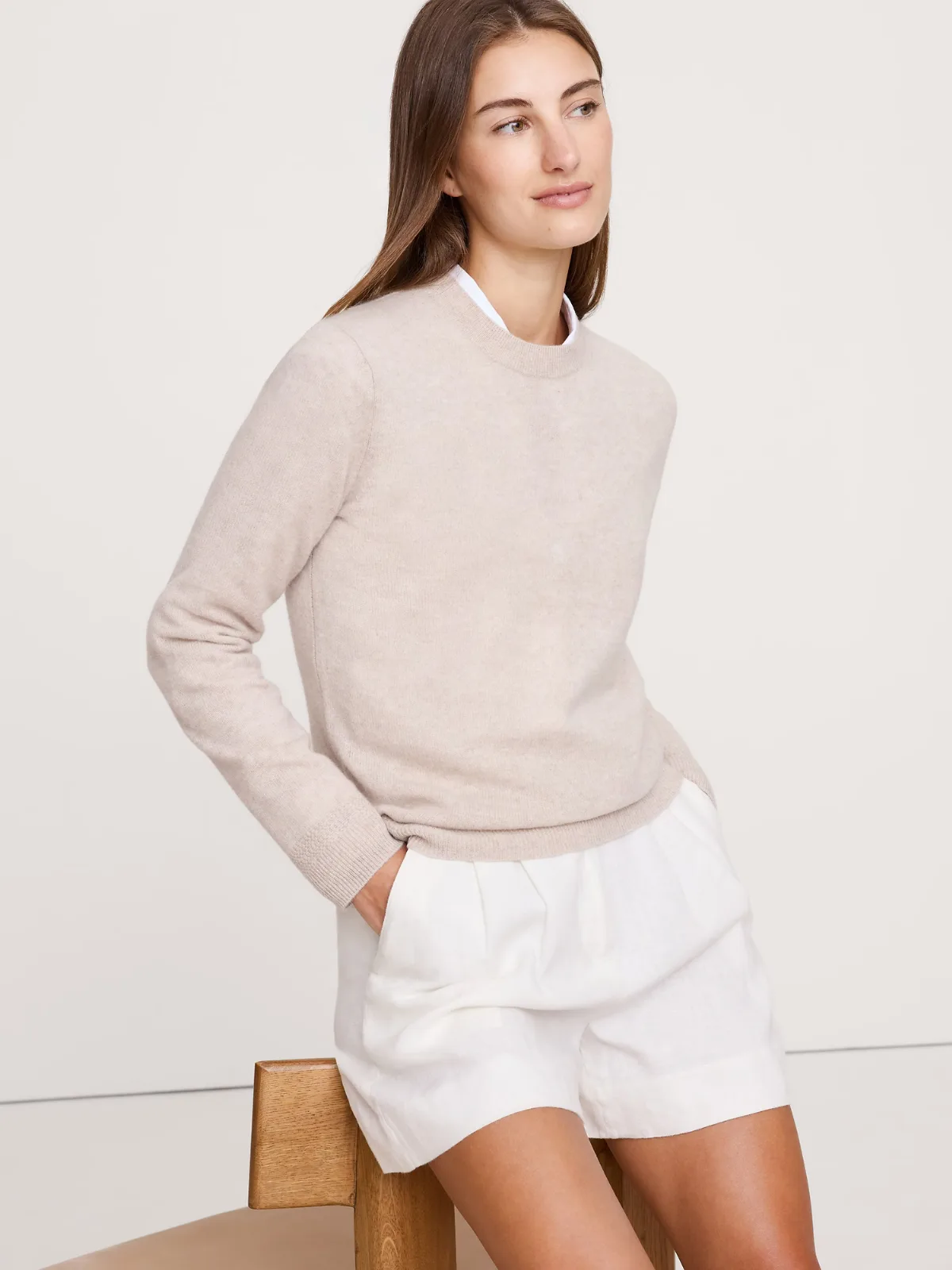 Lightweight Cashmere Crew-Neck Sweater by Banana Republic
