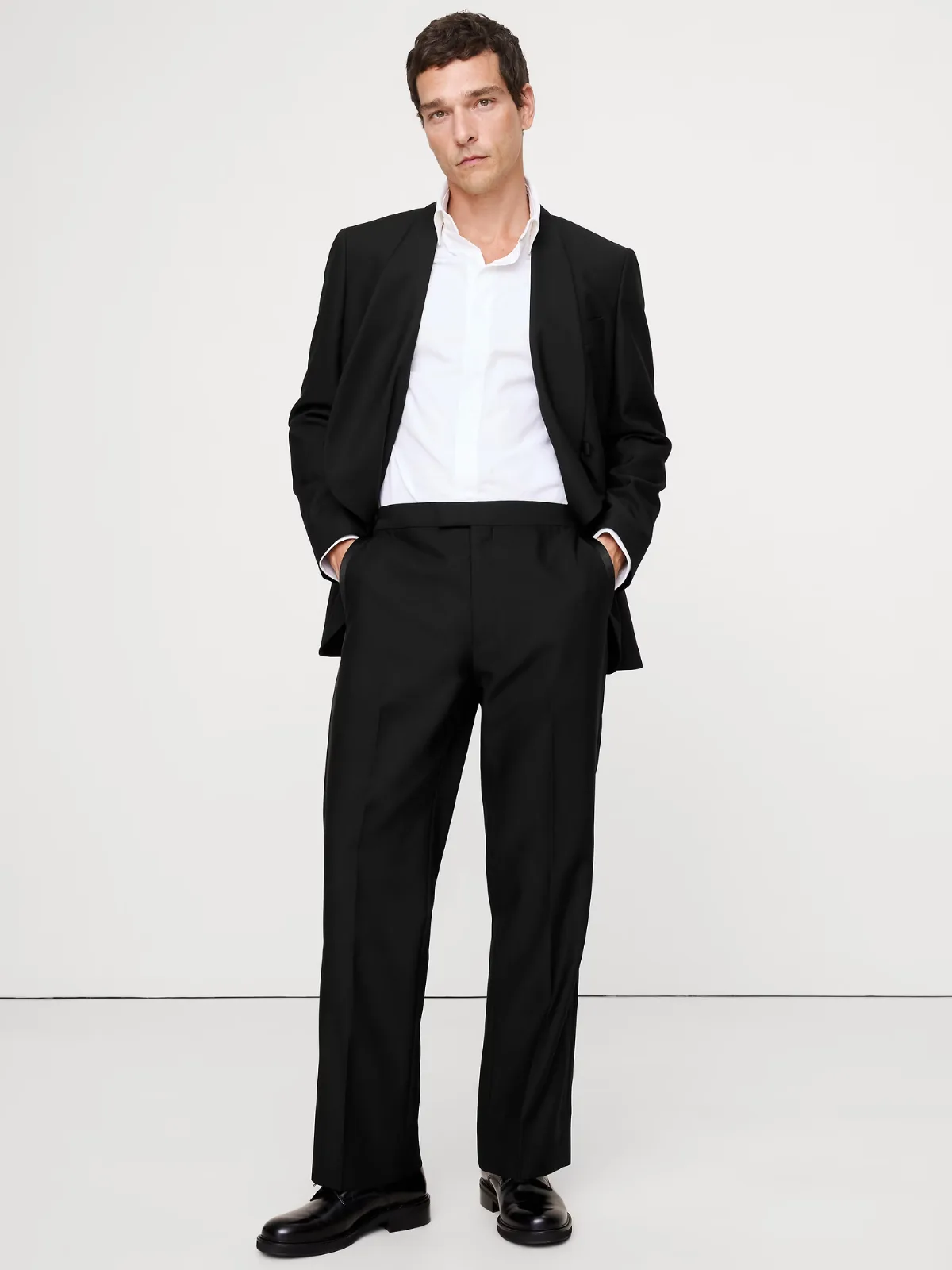 Straight Italian Barathea Tuxedo Pant by Banana Republic