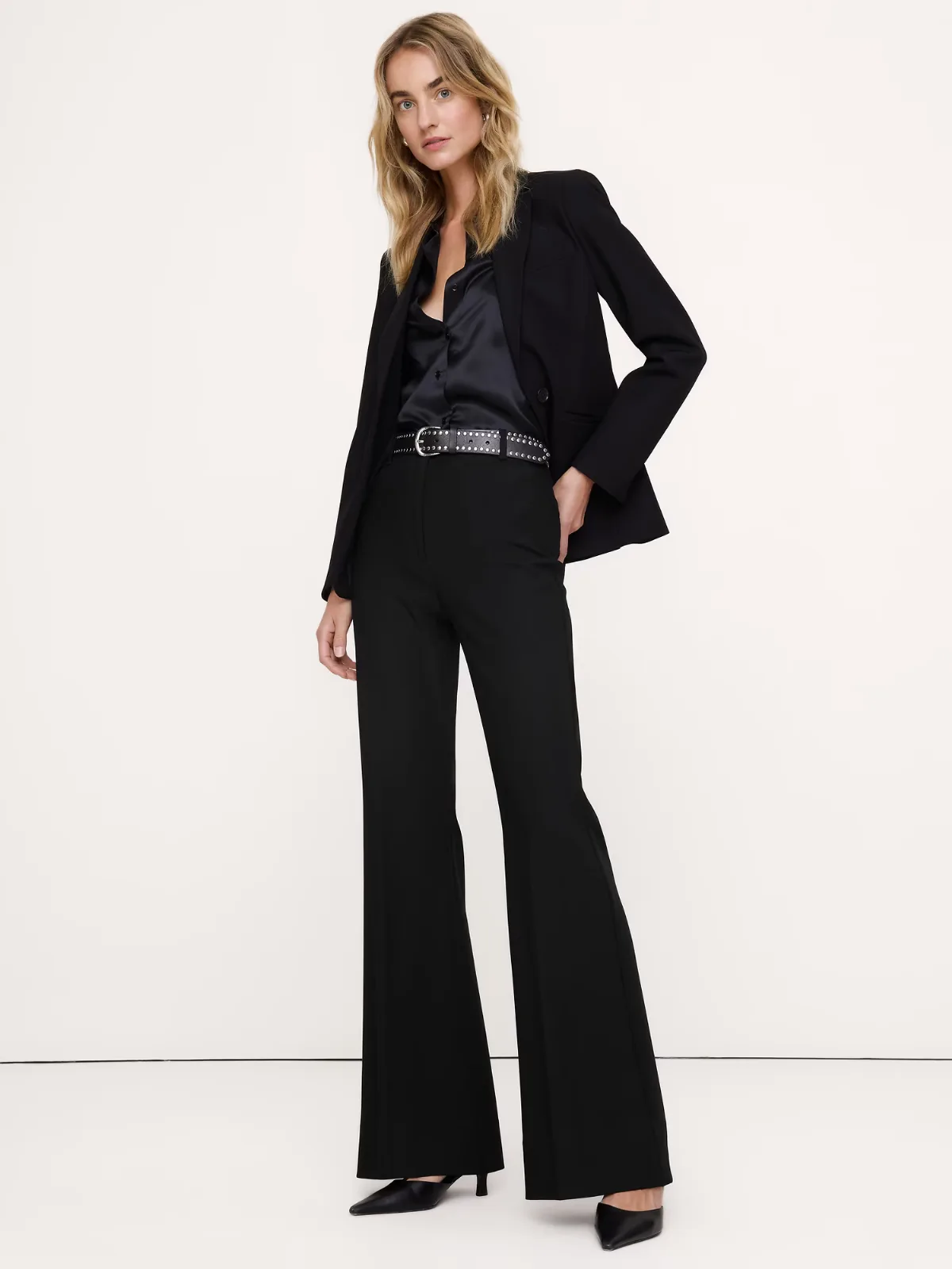 High-Rise Modern Flare City Stretch Pant by Banana Republic
