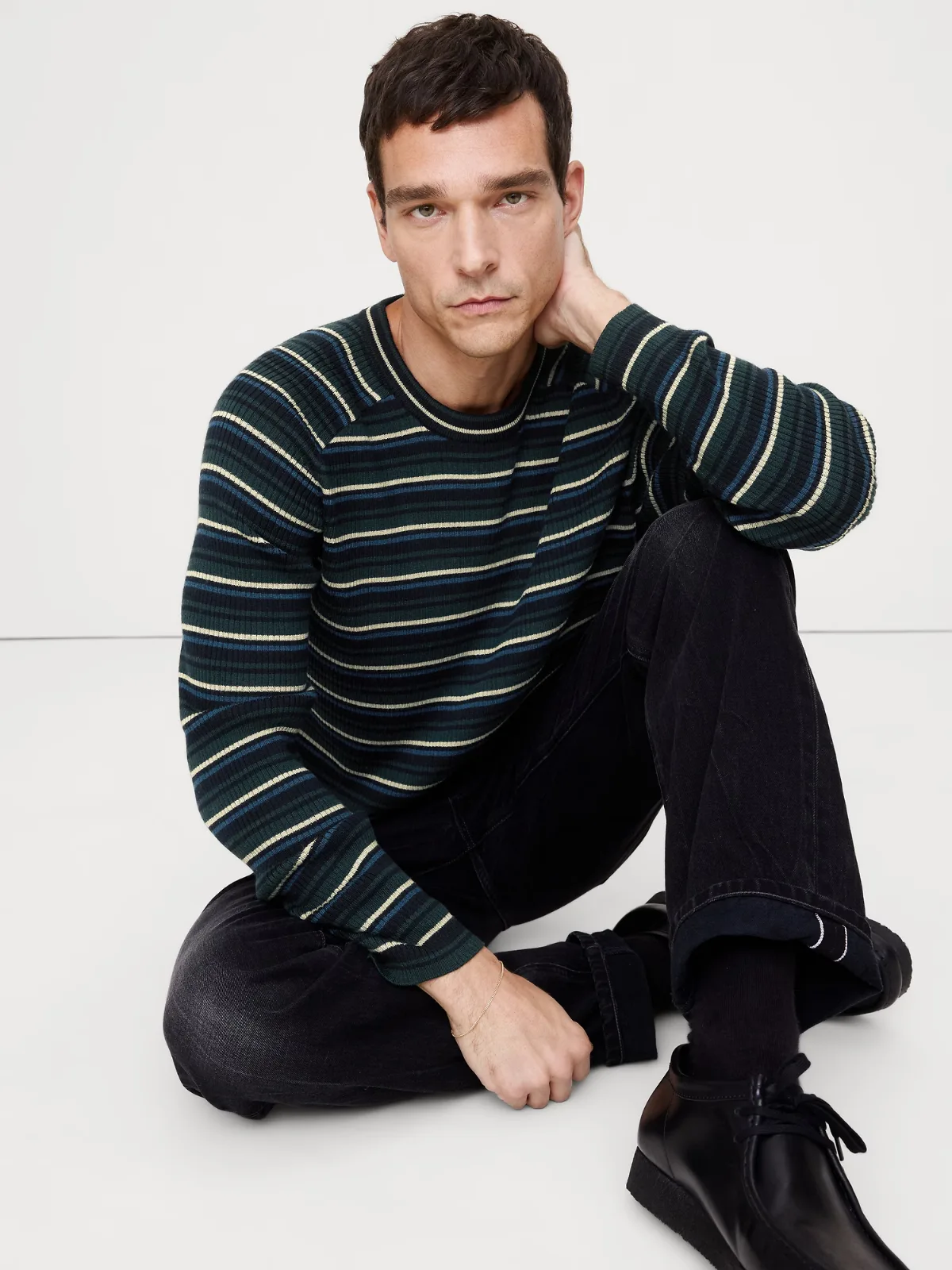 Slim Merino Ribbed Sweater by Banana Republic