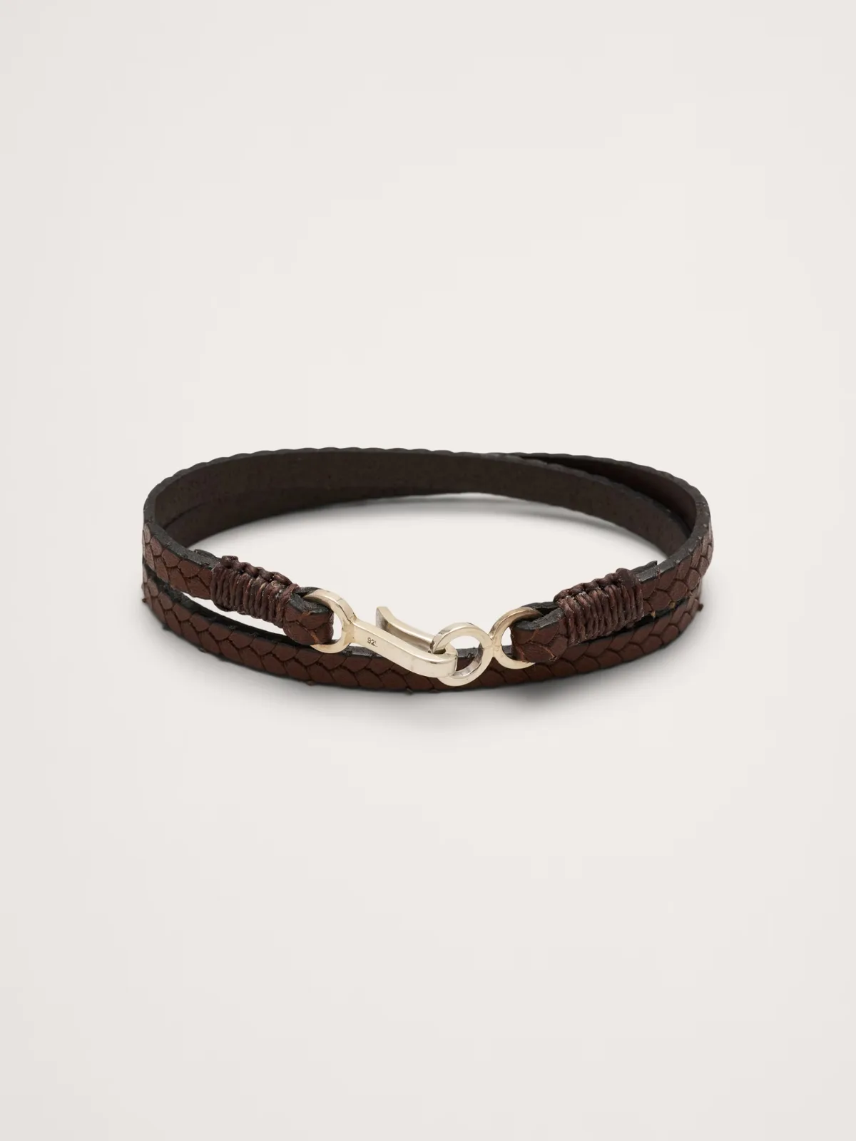 Embossed Leather Double Wrap by Caputo & Co by Banana Republic