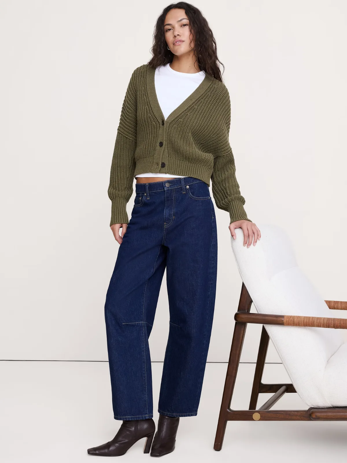 Chunky Cotton Cardigan by Banana Republic