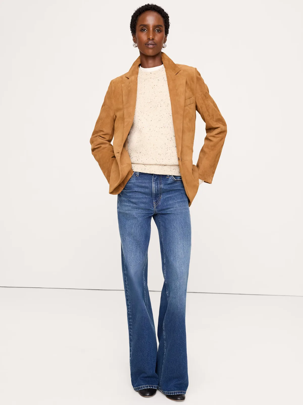 Suede Blazer by Banana Republic