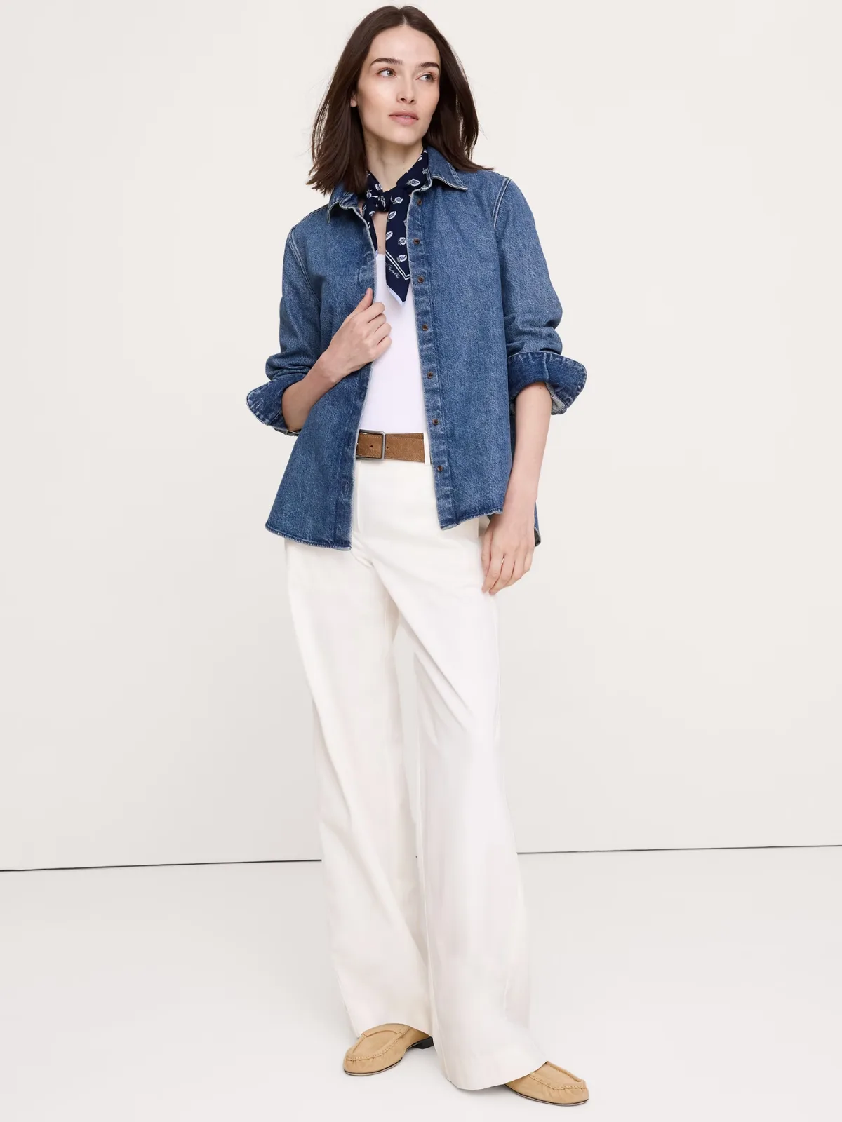 The Everyday Shirt in Denim by Banana Republic