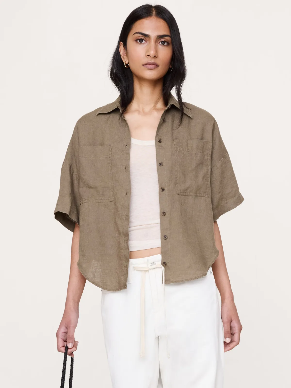 Linen Short-Sleeve Shirt by Banana Republic