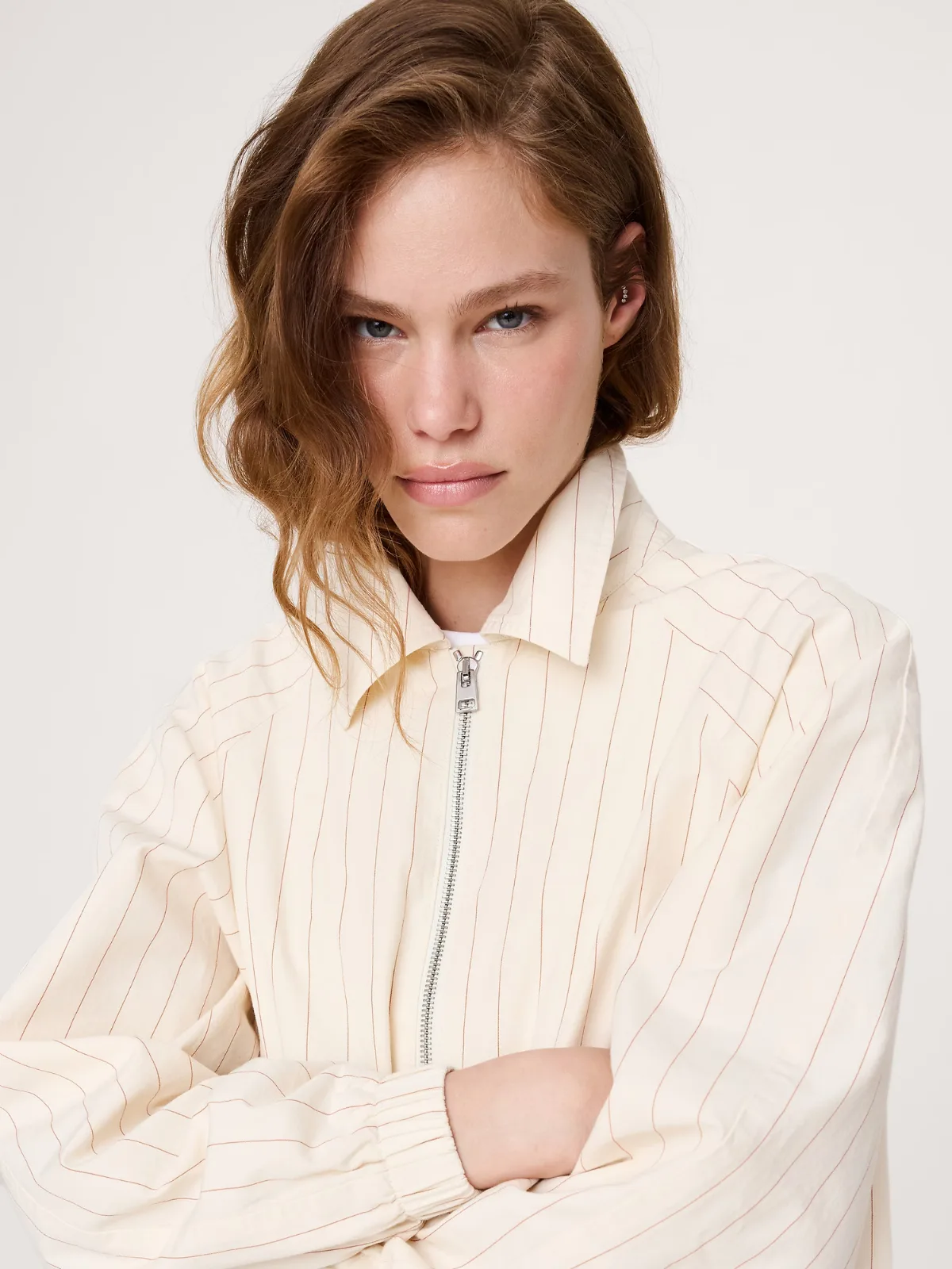 Cotton Poplin Bomber Jacket by Banana Republic