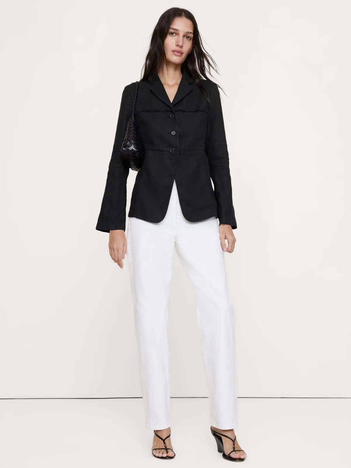 Fringe Linen Blazer by Banana Republic