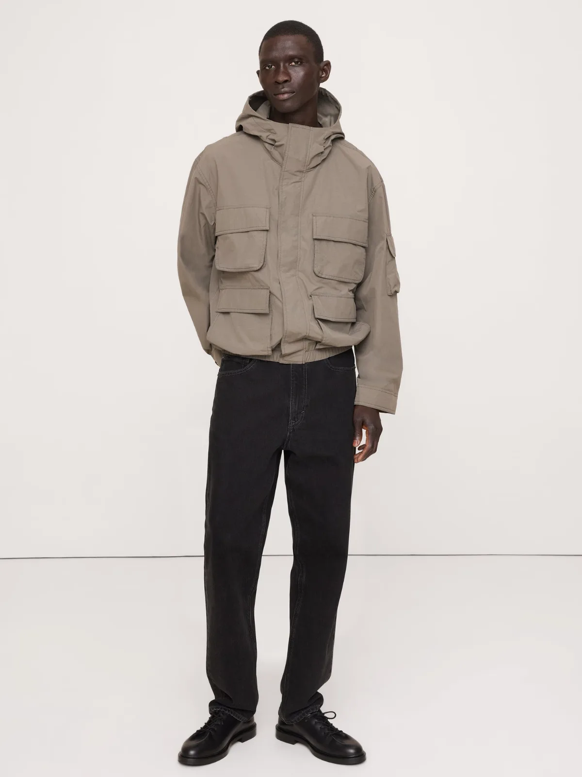 Relaxed Multi-Pocket Flight Jacket