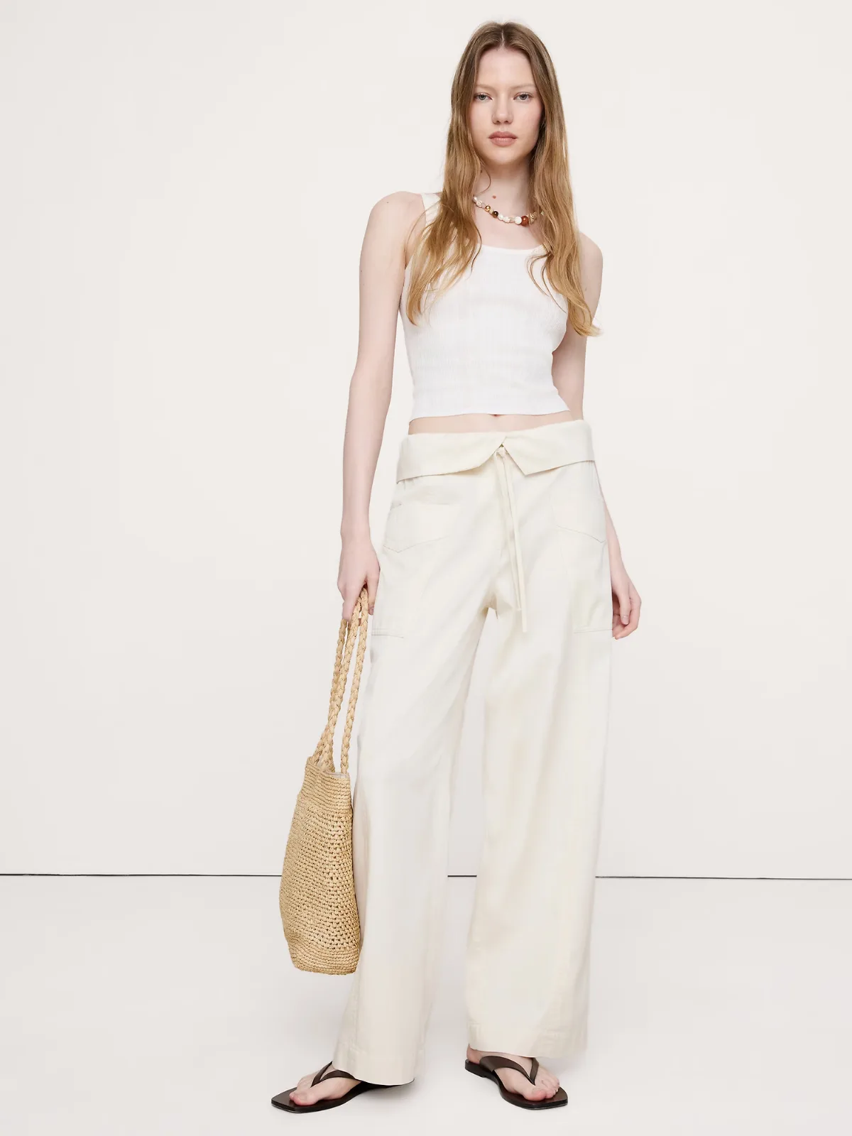 High-Rise Straight-Leg Fisherman Pant by Banana Republic