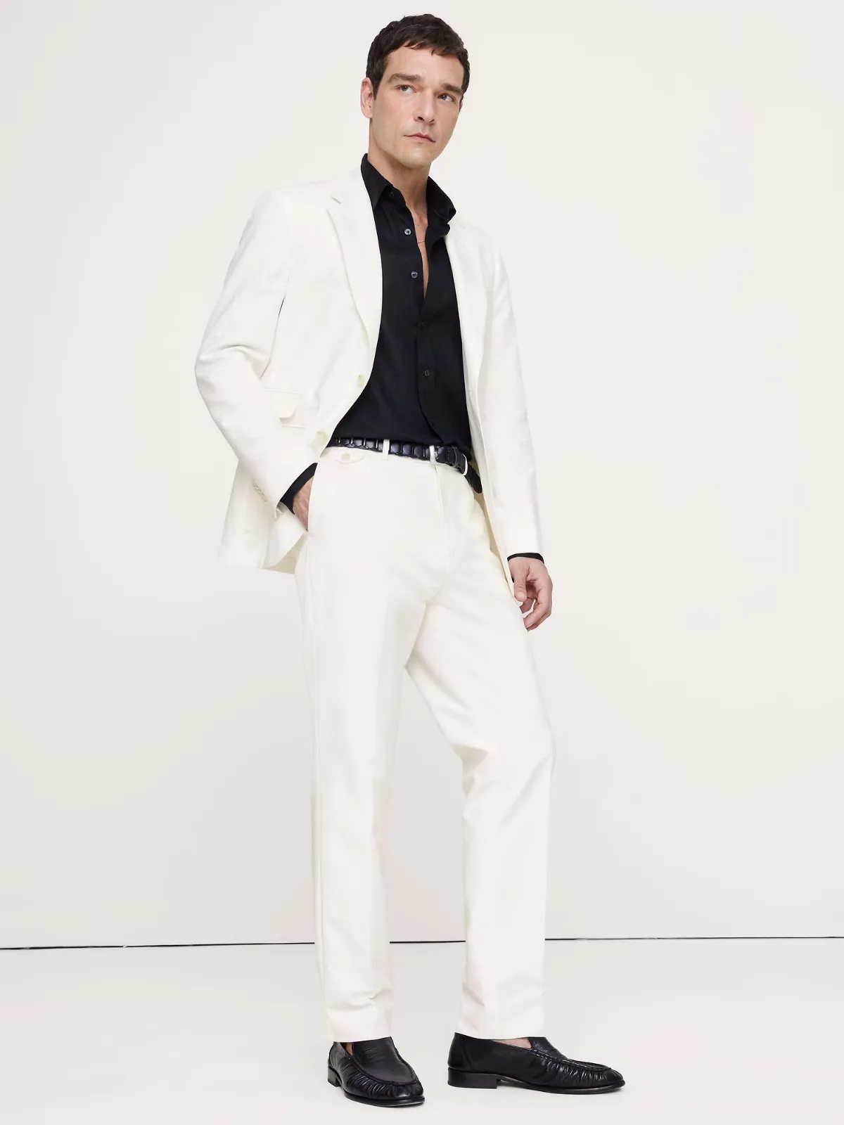 Tailored Slim-Fit Italian Cotton-Linen Suit Pant by Banana Republic