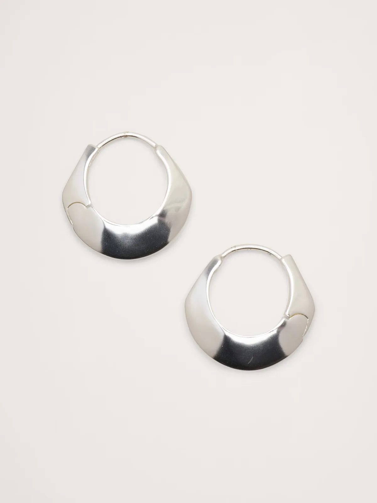 Hammered Drop Hoop Earrings by Banana Republic