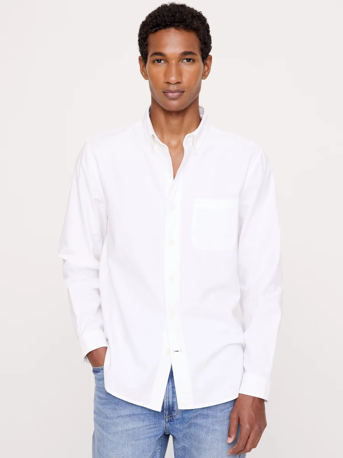 Standard-Fit Cotton Oxford Shirt by Banana Republic