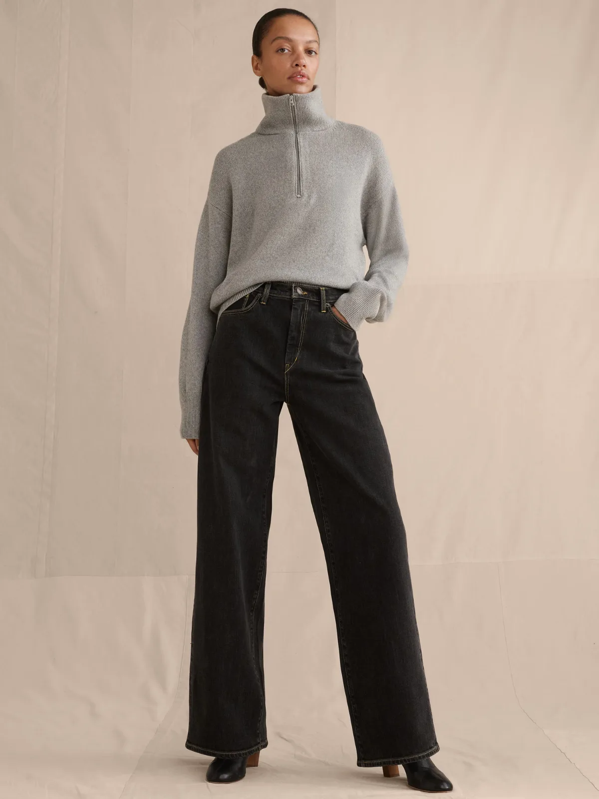 High-Rise Relaxed Wide-Leg Jean by Banana Republic