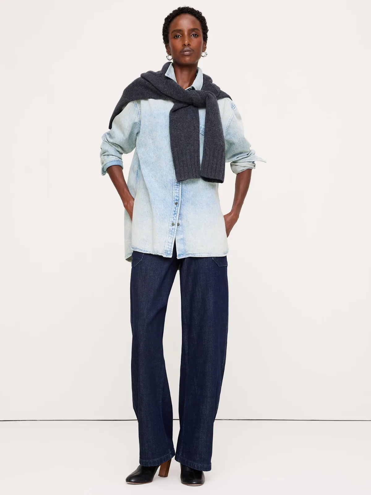 The Oversized Denim Shirt by Banana Republic