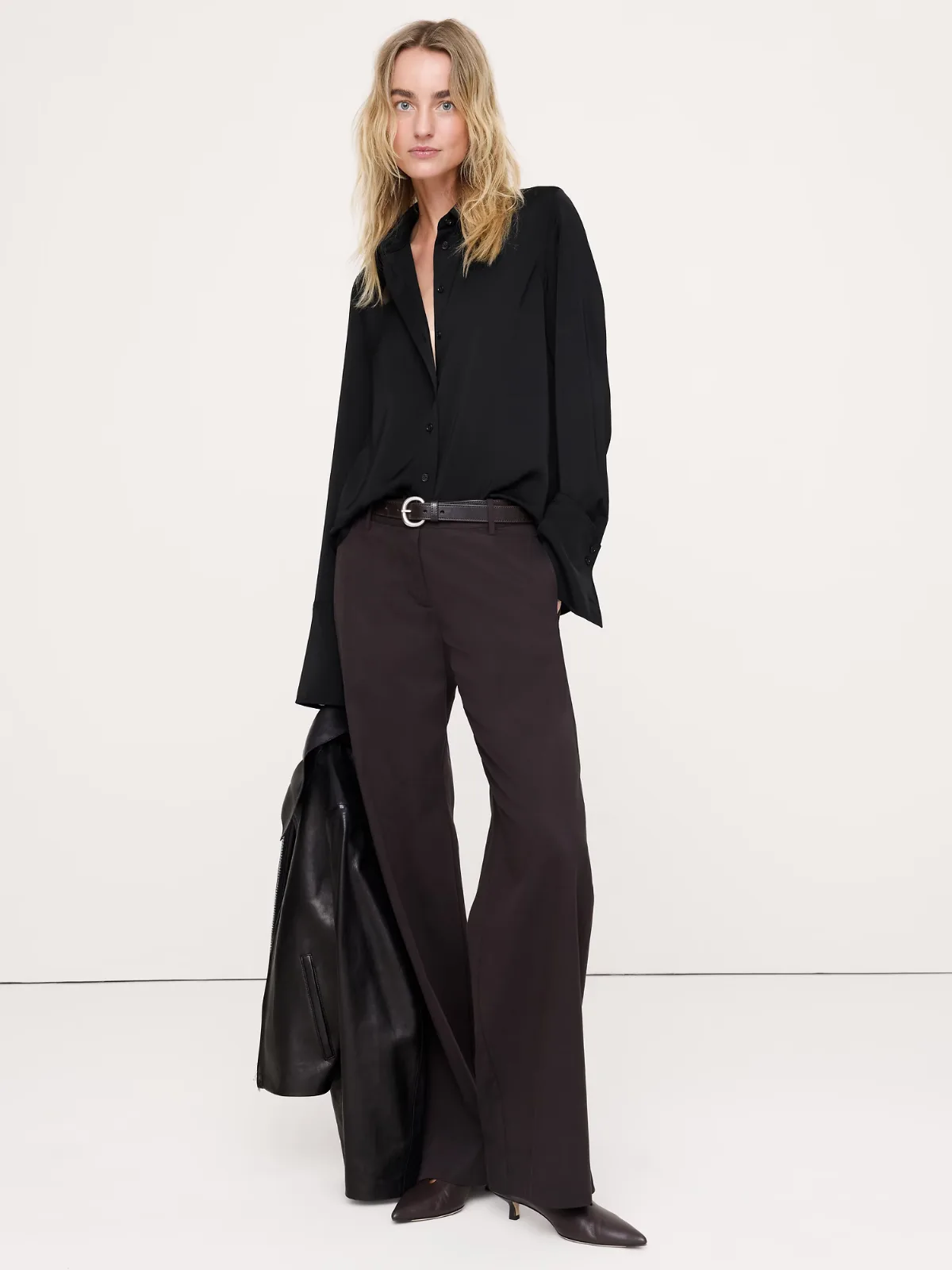 Relaxed Crepe Shirt by Banana Republic