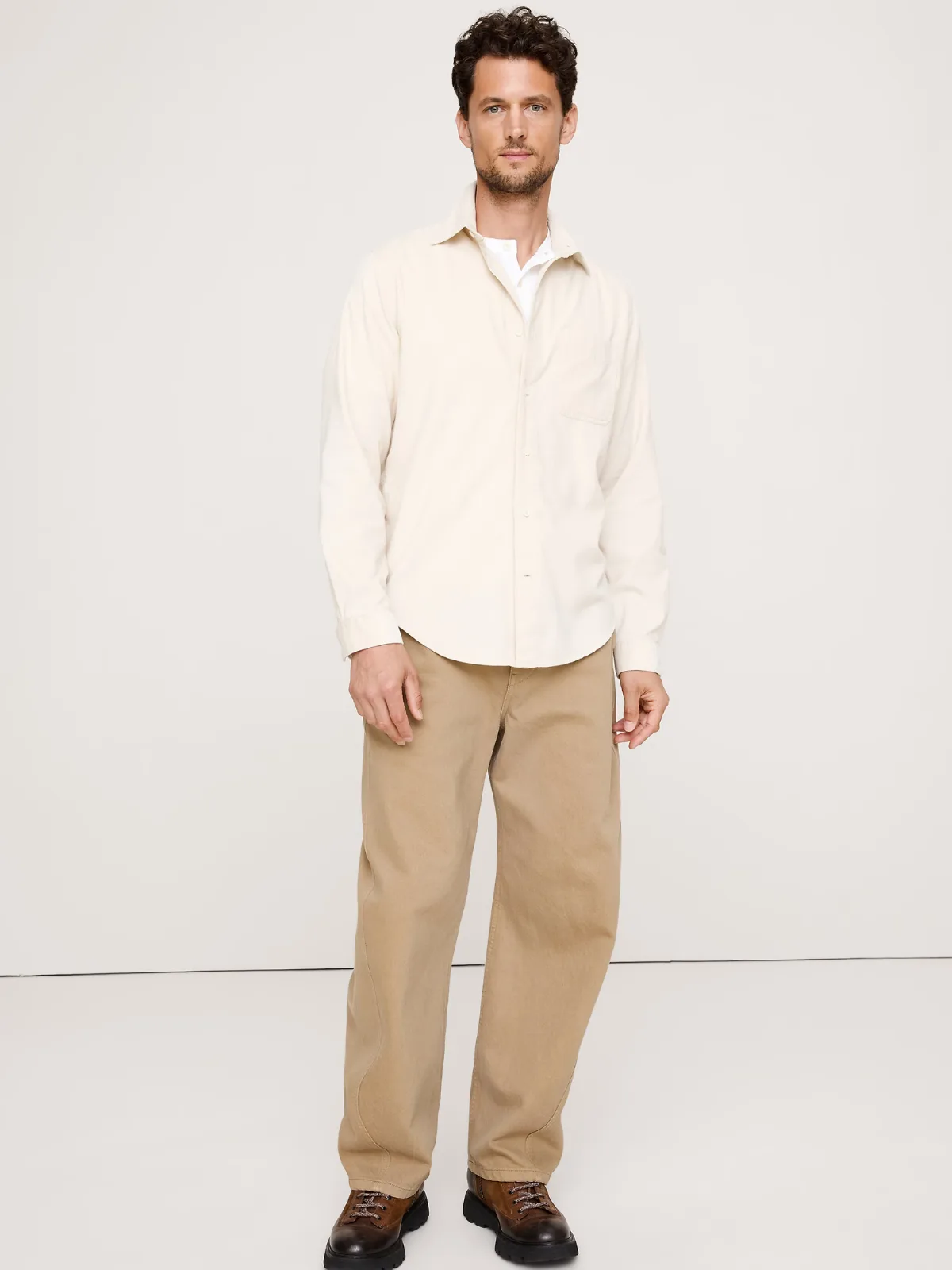 Standard-Fit Lightweight Corduroy Shirt by Banana Republic
