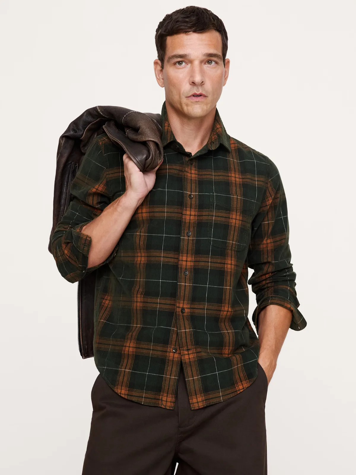 Standard-Fit Lightweight Corduroy Shirt by Banana Republic