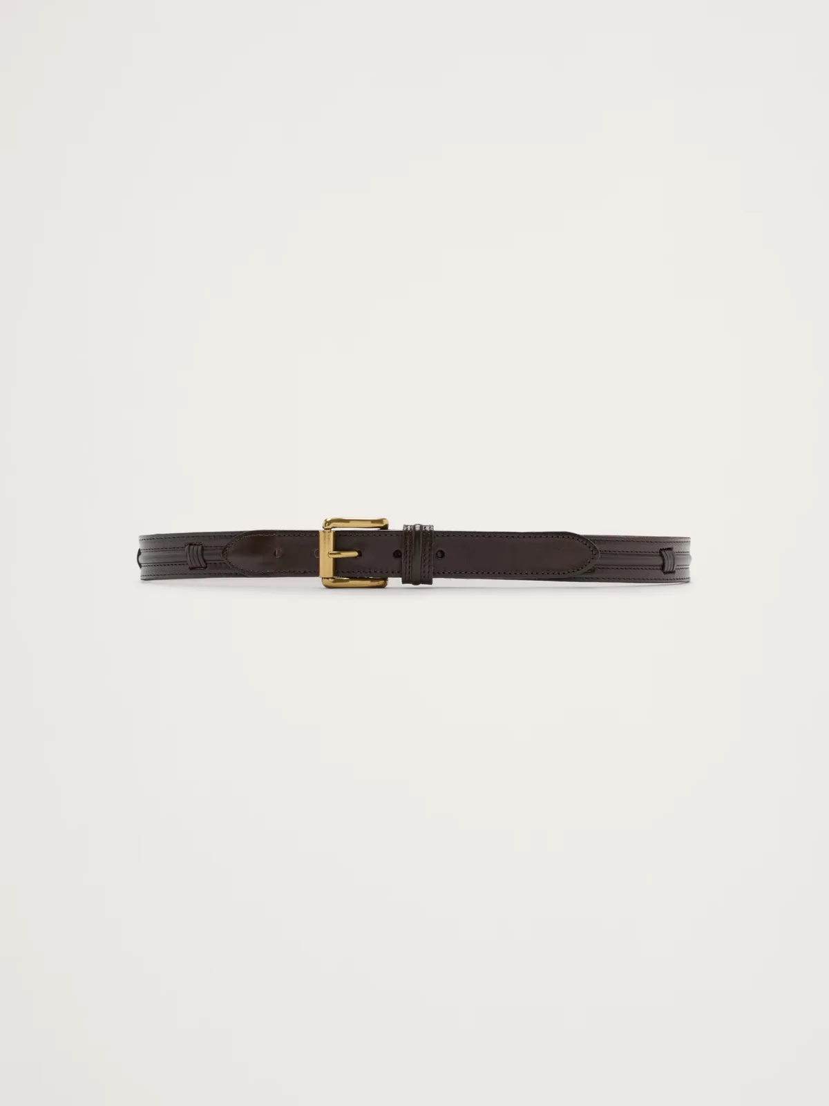 Stitched Leather Belt by Banana Republic