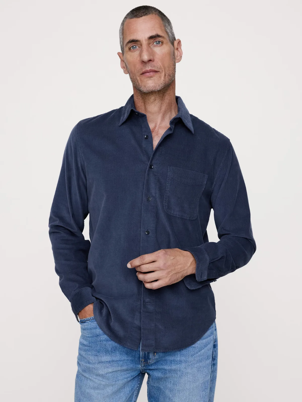 Standard-Fit Lightweight Corduroy Shirt by Banana Republic