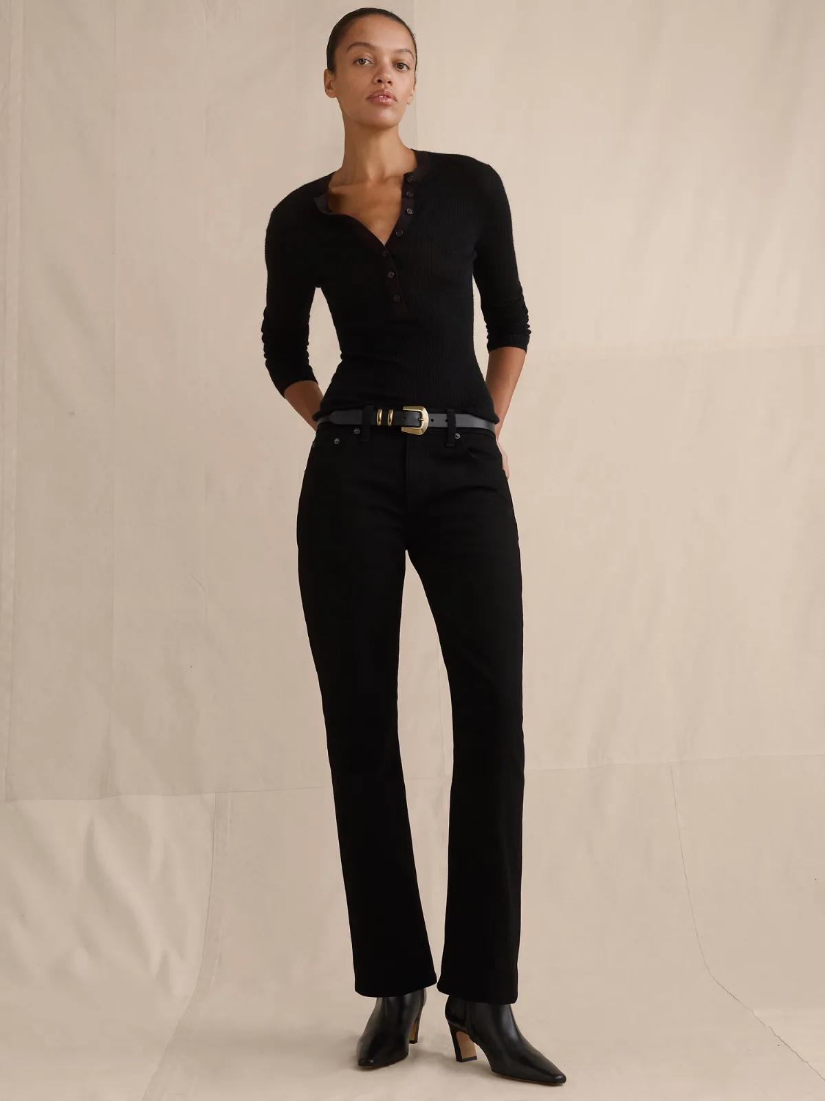 Low-Rise Kick-Straight Jean by Banana Republic