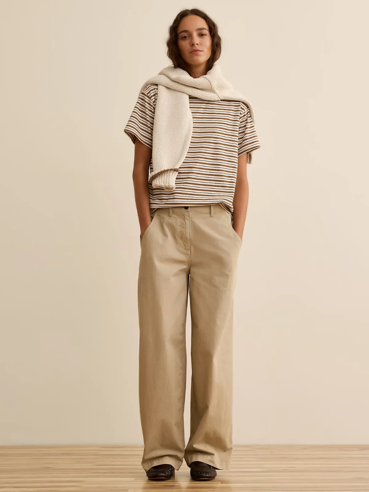 Banana Republic x La Ligne the Wide-Leg Cotton Chino Pant by Banana Republic