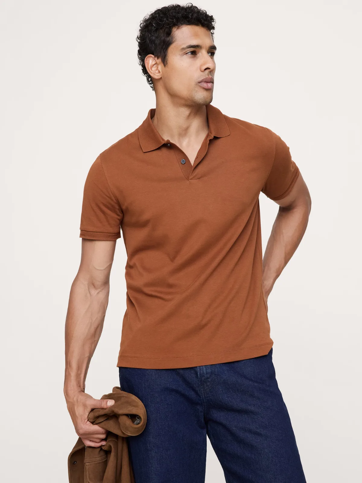 Luxury-Touch Polo Shirt by Banana Republic