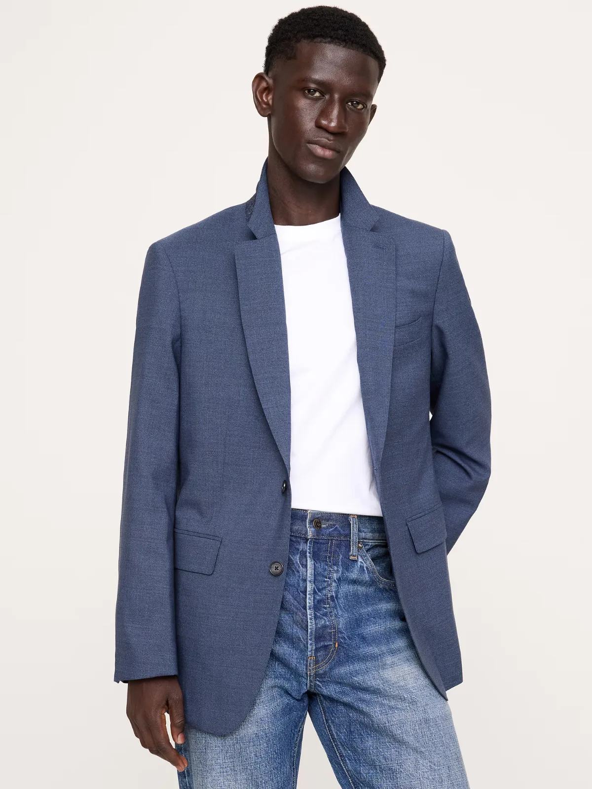 Tailored Slim Signature Stretch Italian Rustico Suit Jacket