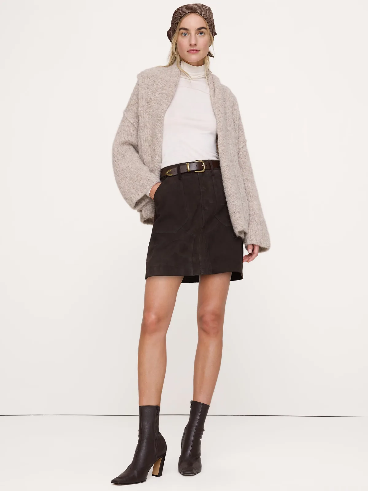 Italian Alpaca-Blend Open Cardigan by Banana Republic
