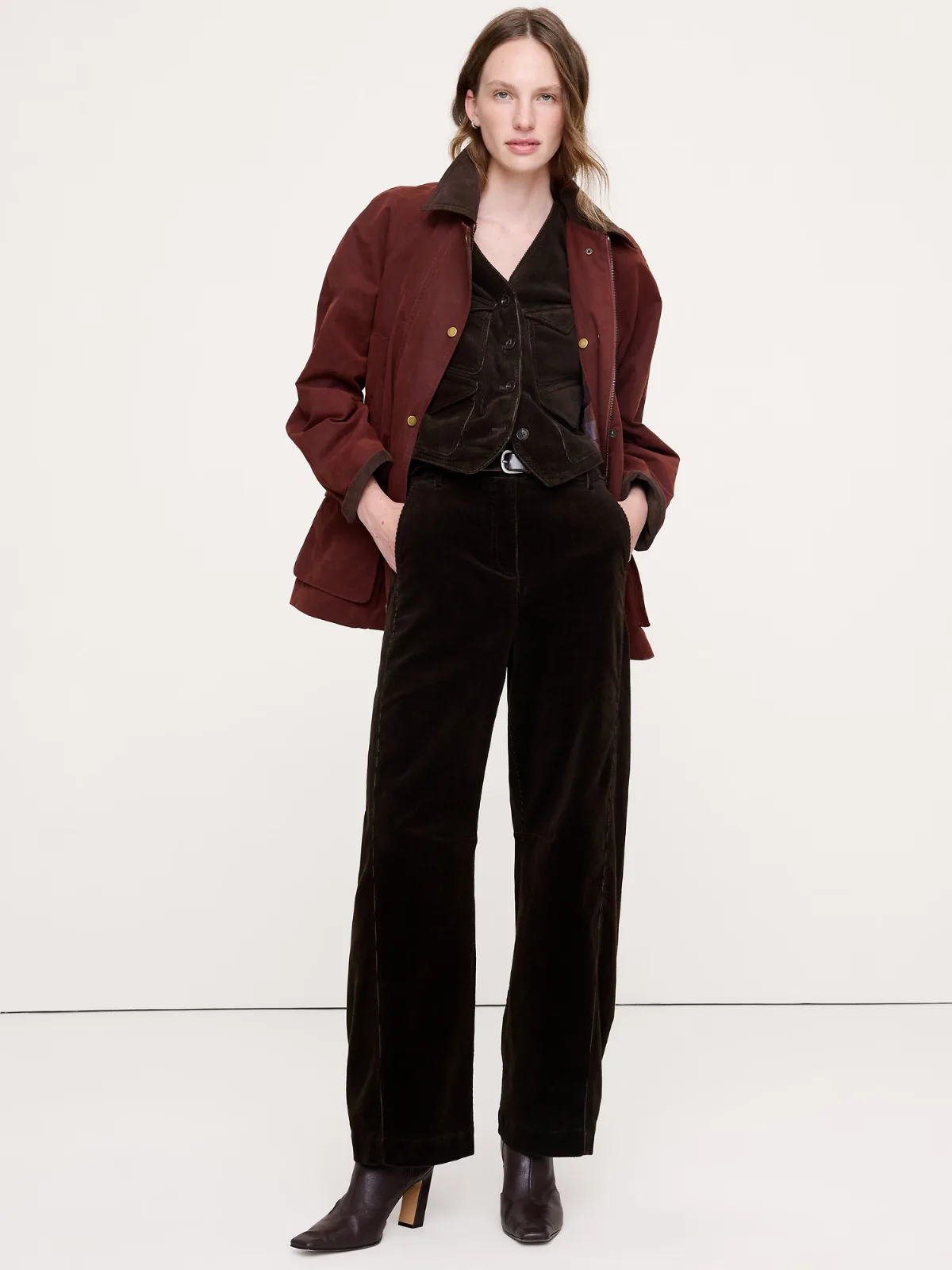 High-Rise Corduroy Barrel Pant by Banana Republic