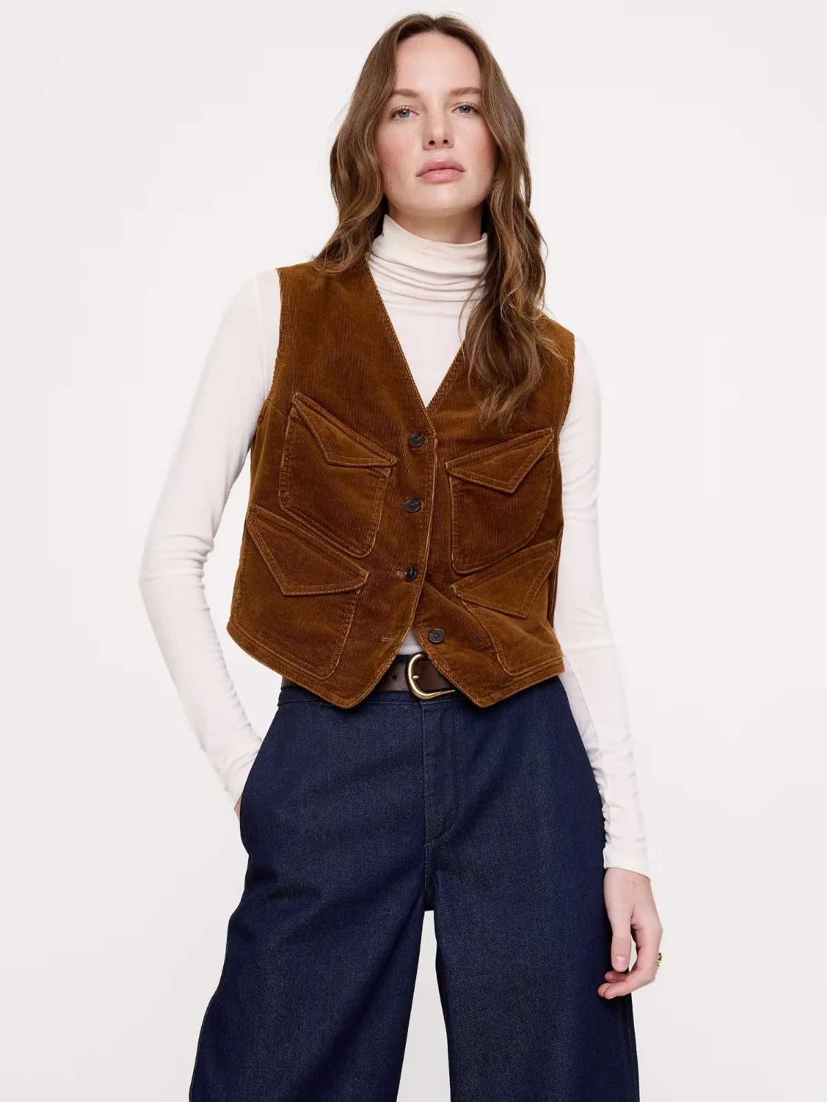 Corduroy Pocket Vest by Banana Republic