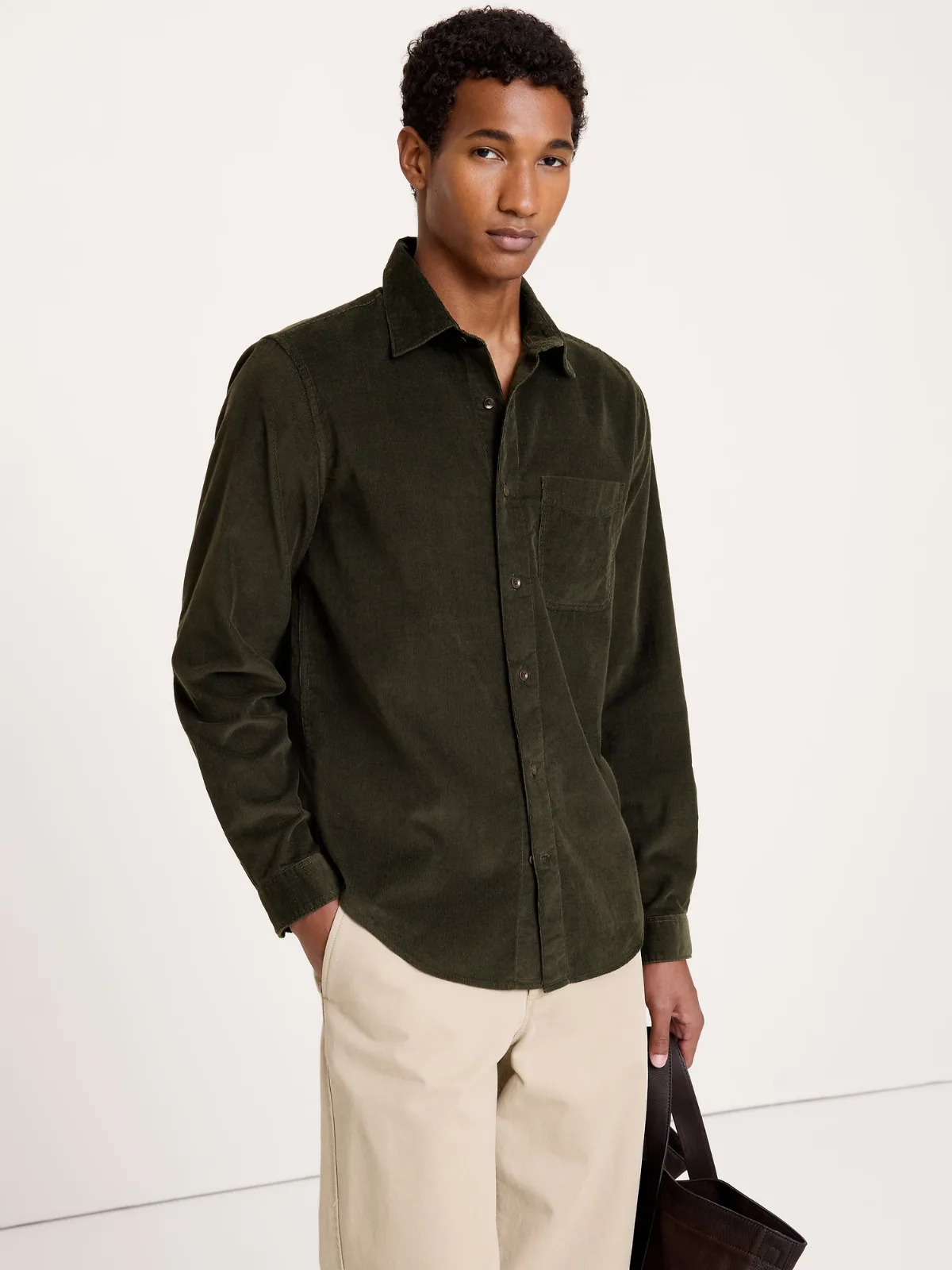 Standard-Fit Lightweight Corduroy Shirt by Banana Republic