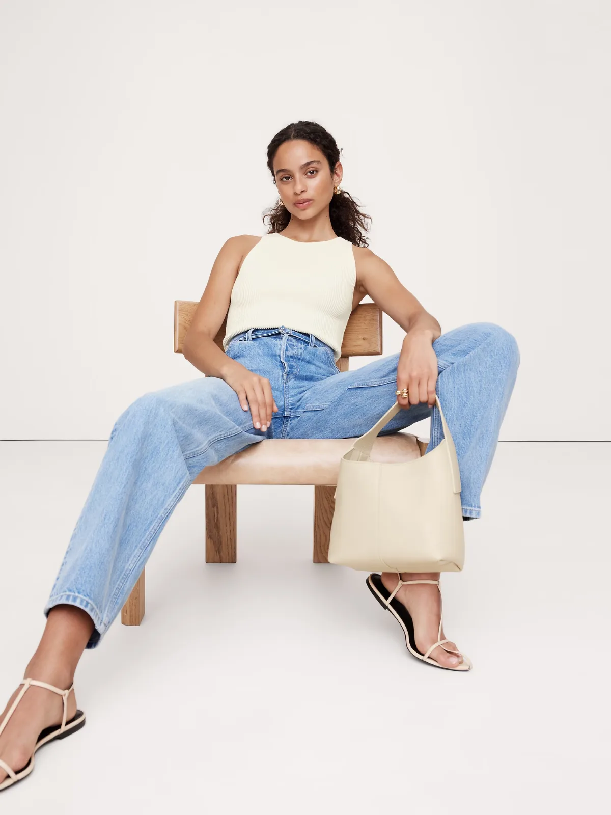 Sculpted Ribbed Tank by Banana Republic
