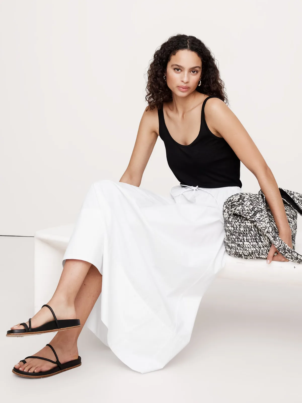 Cotton Poplin Maxi Skirt by Banana Republic