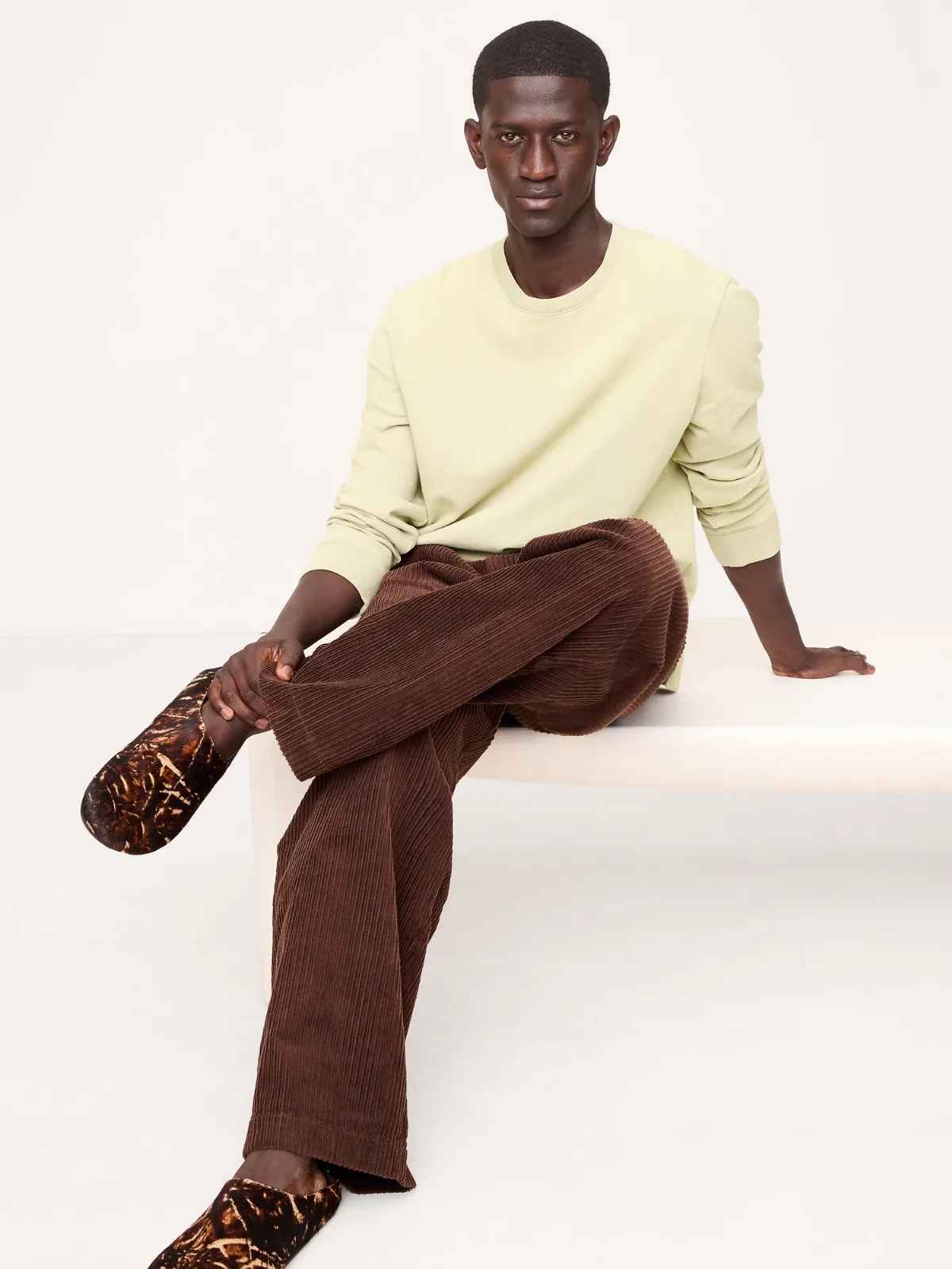 Sueded Cotton Long-Sleeve T-Shirt by Banana Republic
