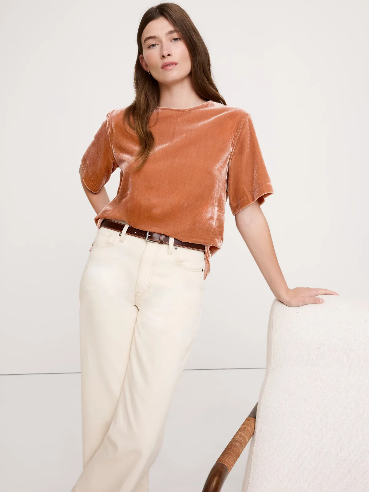 Drapey Velvet Top by Banana Republic