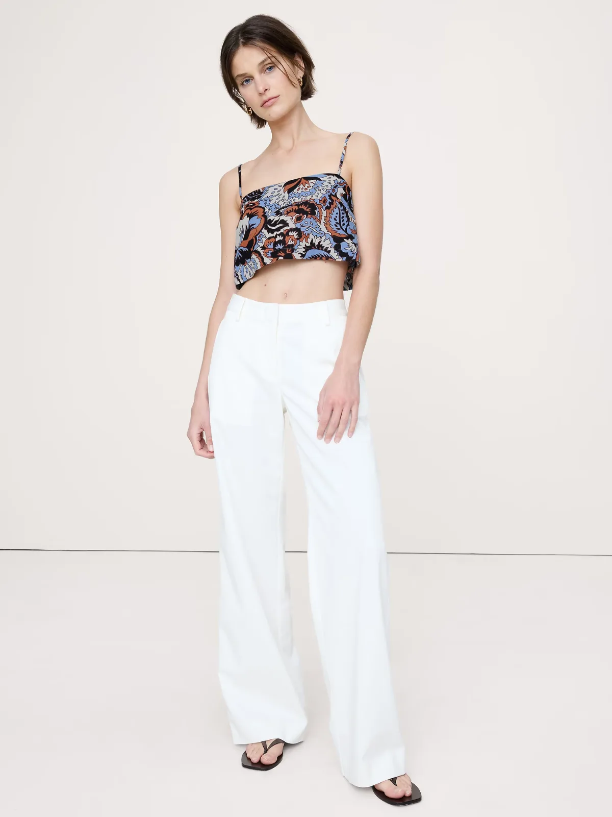 Linen Cropped Cami by Banana Republic
