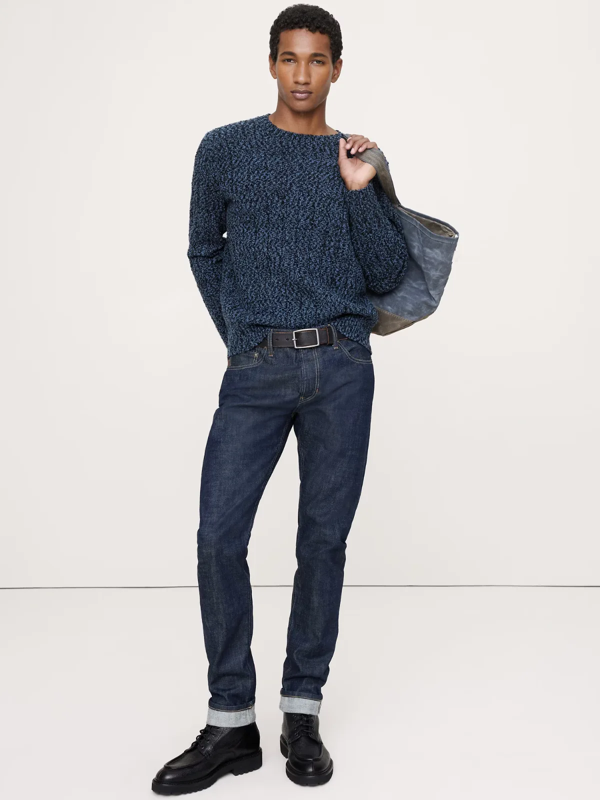 Boucl Ribbed Crew-Neck Sweater by Banana Republic