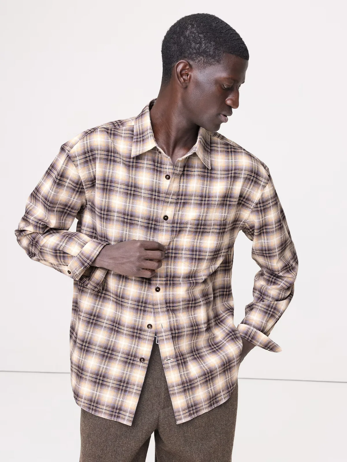 Relaxed-Fit Slub Cotton Shirt by Banana Republic